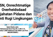 PSN, Onrechtmatige Overheidsdaad Kejahatan Pidana dan Ganti Rugi Lingkungan
