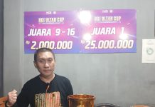 H.HMAD YANI SH/ MARDI..GARDU DOMSI MAKASAR …KELUAR SEBAGAI PEMENANG .JUAR 1. DI EVENT TURNAMENT ULTAH HGI /APLIKASI ONLINE….DI HOTEL RINDRA MAKASAR